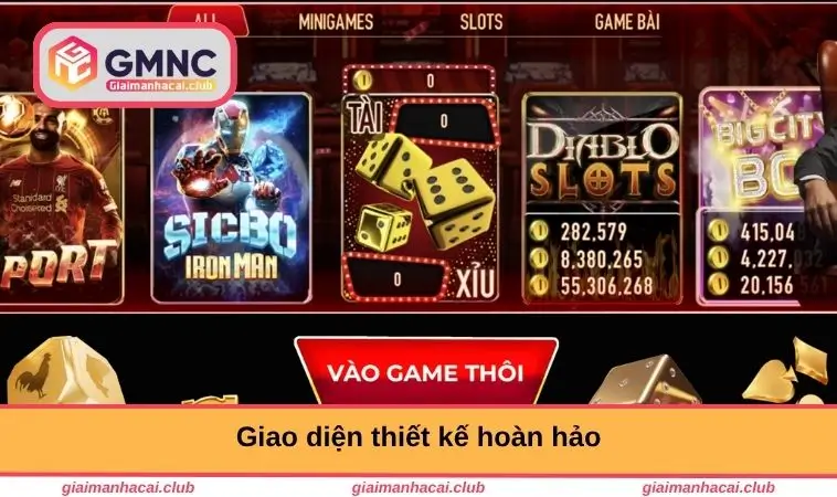 Giao diện thiết kế hoàn hảo