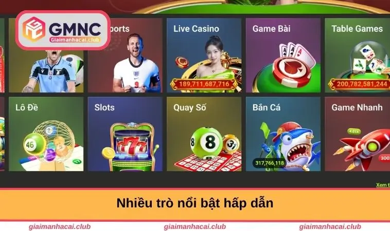 Nhiều trò nổi bật hấp dẫn