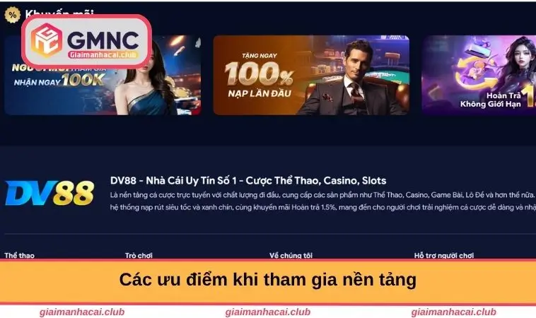 Các ưu điểm khi tham gia 