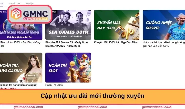 Cập nhật ưu đãi thường xuyên