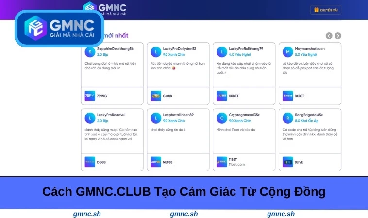 Cách GMNC VIP tạo cảm giác từ cộng đồng